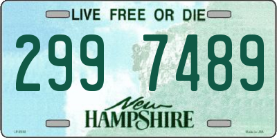 NH license plate 2997489