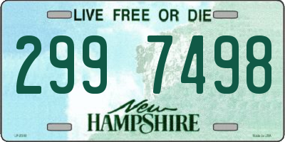 NH license plate 2997498