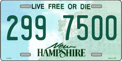 NH license plate 2997500
