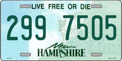 NH license plate 2997505