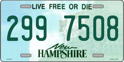 NH license plate 2997508