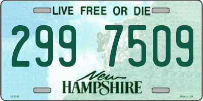 NH license plate 2997509