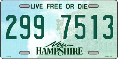NH license plate 2997513