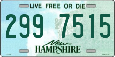 NH license plate 2997515
