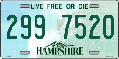 NH license plate 2997520