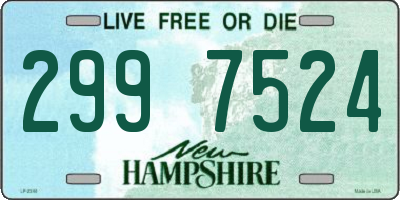NH license plate 2997524