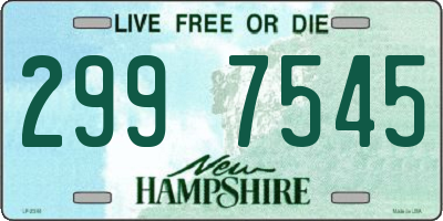 NH license plate 2997545