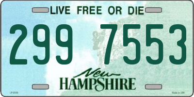 NH license plate 2997553