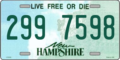 NH license plate 2997598