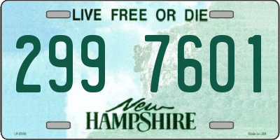 NH license plate 2997601