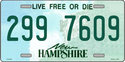 NH license plate 2997609