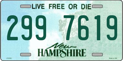 NH license plate 2997619