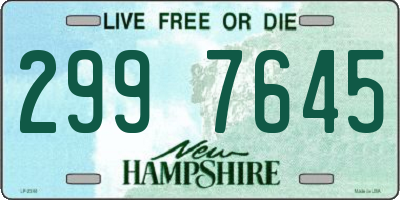 NH license plate 2997645