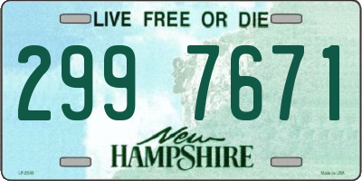 NH license plate 2997671