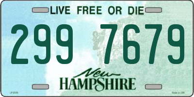NH license plate 2997679