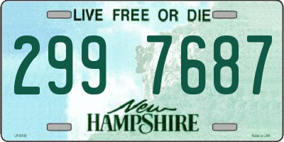 NH license plate 2997687