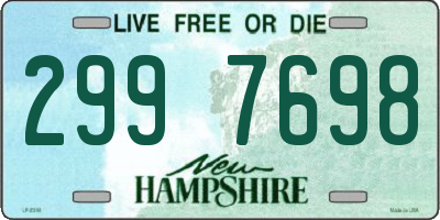 NH license plate 2997698