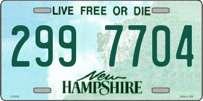NH license plate 2997704
