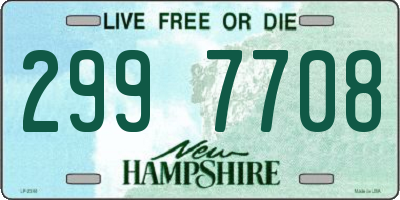 NH license plate 2997708