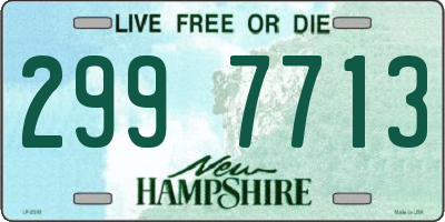 NH license plate 2997713