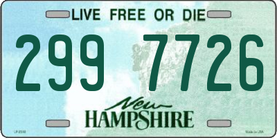 NH license plate 2997726