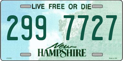 NH license plate 2997727