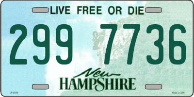 NH license plate 2997736