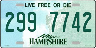 NH license plate 2997742