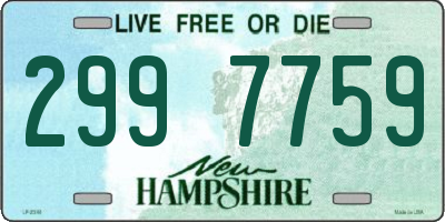 NH license plate 2997759