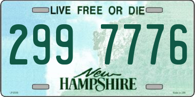 NH license plate 2997776