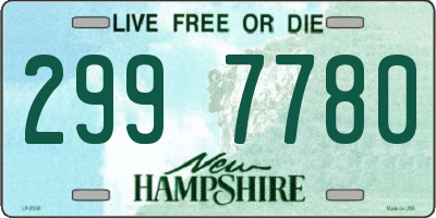 NH license plate 2997780