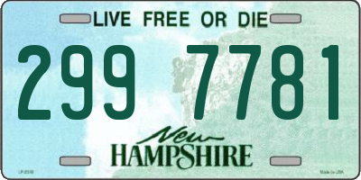 NH license plate 2997781