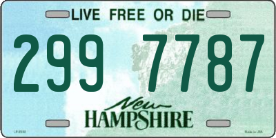 NH license plate 2997787