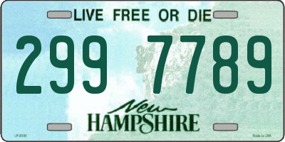 NH license plate 2997789