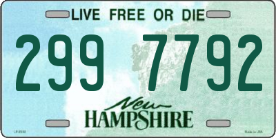 NH license plate 2997792