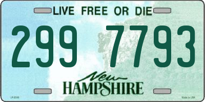 NH license plate 2997793