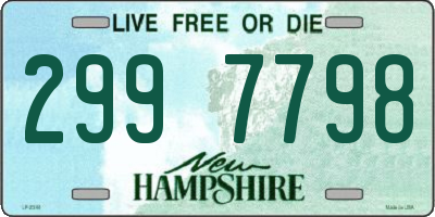 NH license plate 2997798