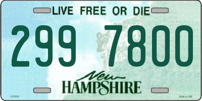 NH license plate 2997800