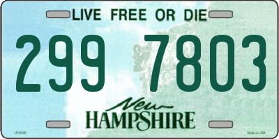 NH license plate 2997803