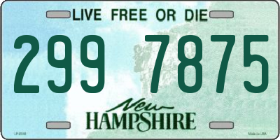NH license plate 2997875