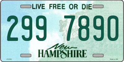 NH license plate 2997890