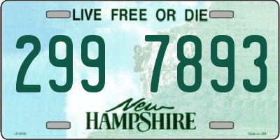 NH license plate 2997893