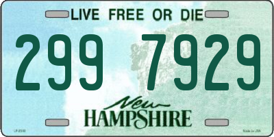 NH license plate 2997929