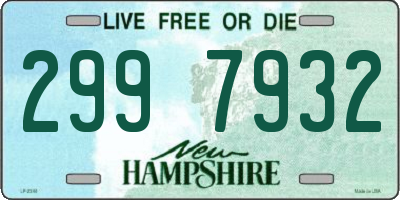 NH license plate 2997932