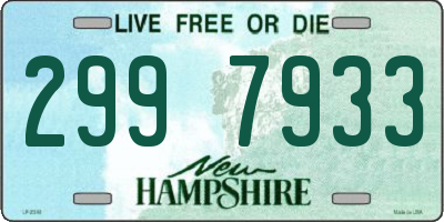 NH license plate 2997933