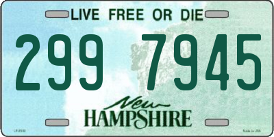 NH license plate 2997945