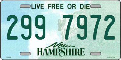 NH license plate 2997972