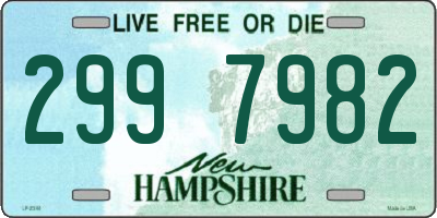 NH license plate 2997982