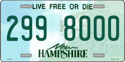 NH license plate 2998000