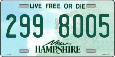 NH license plate 2998005